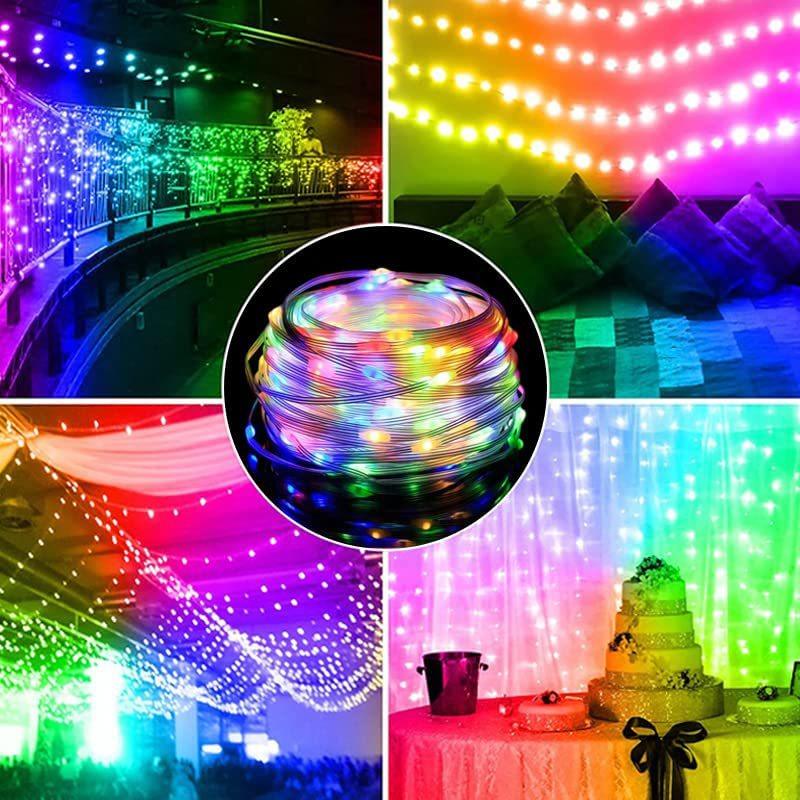 Connected light garlands