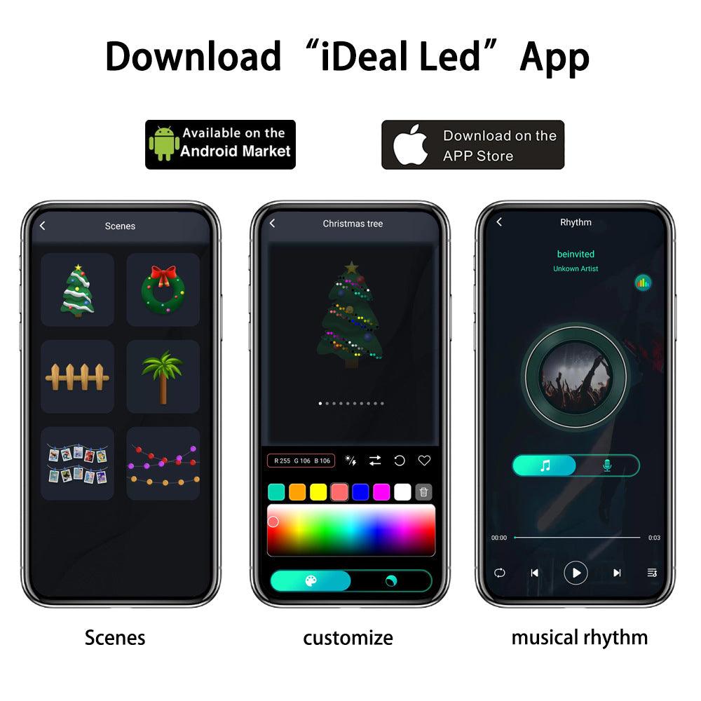 Connected light garlands