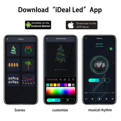 Connected light garlands