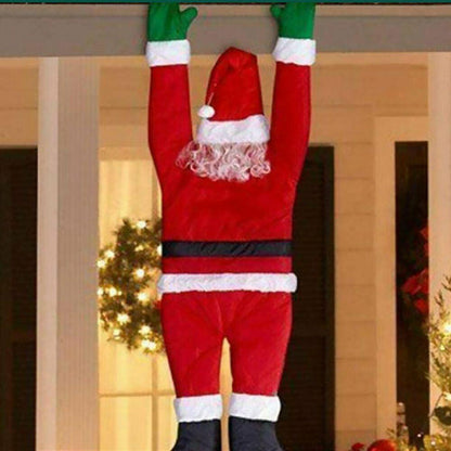 Climbing window door with Santa Claus