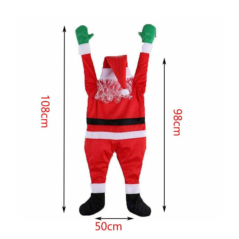 Climbing window door with Santa Claus