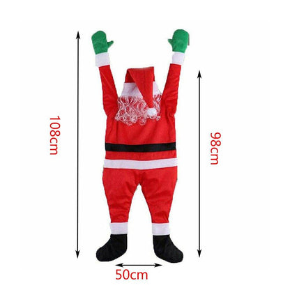 Climbing window door with Santa Claus